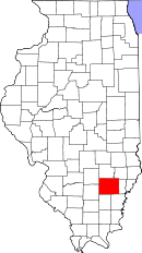 State map highlighting Wayne County