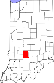 State map highlighting Monroe County