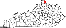 State map highlighting Campbell County