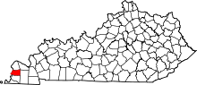 State map highlighting Carlisle County