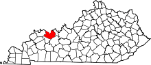 State map highlighting Daviess County