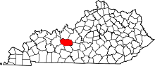 State map highlighting Grayson County