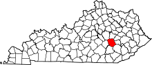 State map highlighting Jackson County