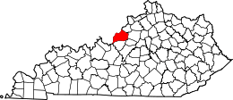 State map highlighting Jefferson County