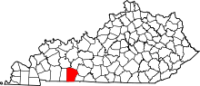 State map highlighting Logan County