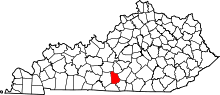 State map highlighting Metcalfe County