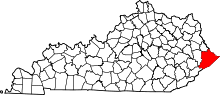 State map highlighting Pike County