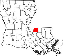 State map highlighting East Feliciana Parish