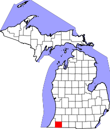 State map highlighting Cass County