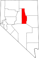 State map highlighting Eureka County