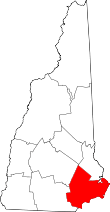 State map highlighting Rockingham County