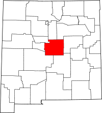 State map highlighting Torrance County