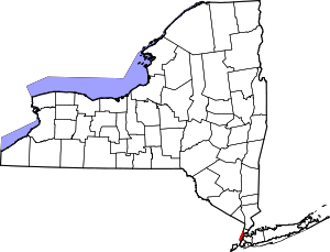 State map highlighting New York County