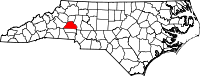 State map highlighting Catawba County