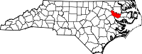 State map highlighting Martin County