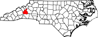 State map highlighting McDowell County