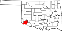 State map highlighting Jackson County