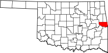 State map highlighting Sequoyah County