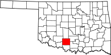 State map highlighting Stephens County