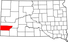 State map highlighting Custer County