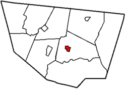 A small borough in the southeast center of the county