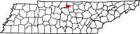 State map highlighting Trousdale County