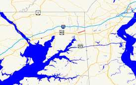 A map of Cecil County, Maryland showing major roads.  Maryland Route 281 connects Elkton with the Delaware state line.