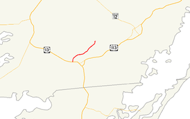 A map of far southern Eastern Shore of Maryland showing major roads.  Maryland Route 364 runs from US 13 near Pocomoke City to Pocomoke State Forest.