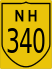 National Highway 340 marker