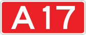 A17 motorway shield}}