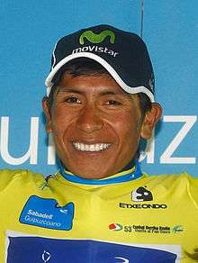 A photograph of Nairo Quintana.