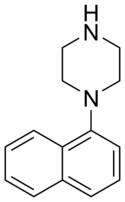 Skeletal formula of naphthylpiperazine