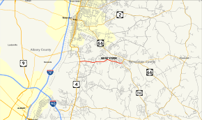 Map of New York State Route 136