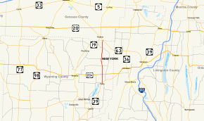 Map of New York State Route 246