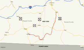 Map of New York State Route 248