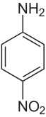 Skeletal formula of p-nitroaniline