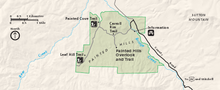 The Painted Hills Unit lies along Burnt Ranch Road northwest of Mitchell, Oregon.