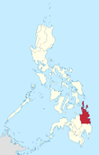 Map of the Philippines highlighting Caraga