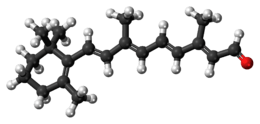 Ball-and-stick model of the retinal molecule