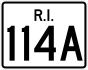 Route 114A marker