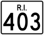 Route 403 marker