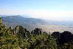 View of a ridge from the Sandia Crest Trail.