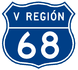 Chile Route 68 shield}}