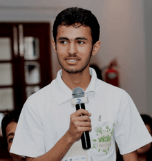 Sagar Aryal photographed at Asia Pacific Graduate's Youth Forum in Green Economy