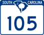 SC Highway 105 marker