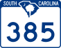 SC Highway 385 marker