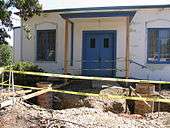 Saint Anne's main entrance during remodeling