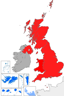 Map of the British Islands and overseas territories