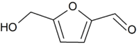 Structural formula of hydroxymethylfurfural