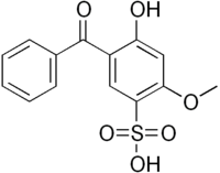 Skeletal formula of sulisobenzone